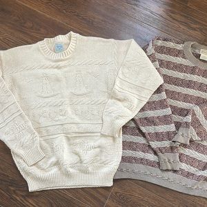 Mens vintage knit spring crewneck bundle
